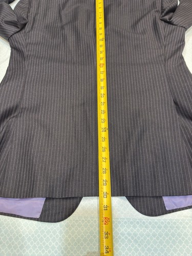 Samuelsohn Suit, 44R, Charcoal W/pinstripes, Wool/Cashmere - Picture 10 of 22
