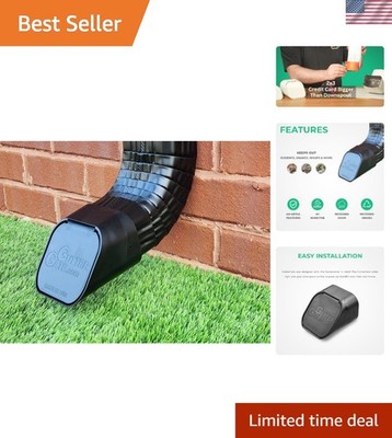 2x3 Type-A Black Gutter Downspout Extension - Durable Weather-Resistant Plastic