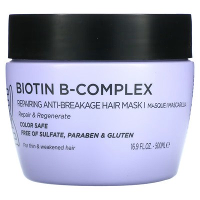 2 X Luseta Beauty, Biotin B-Complex, Repairing Anti-Breakage Hair Mask, 16.9 fl