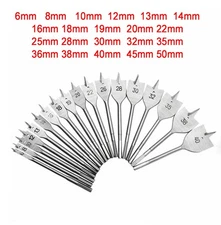 Flat Wood Drill Bit Spade Hole SawCutter Borer Boring Hex Shank Metric 6mm-50mm
