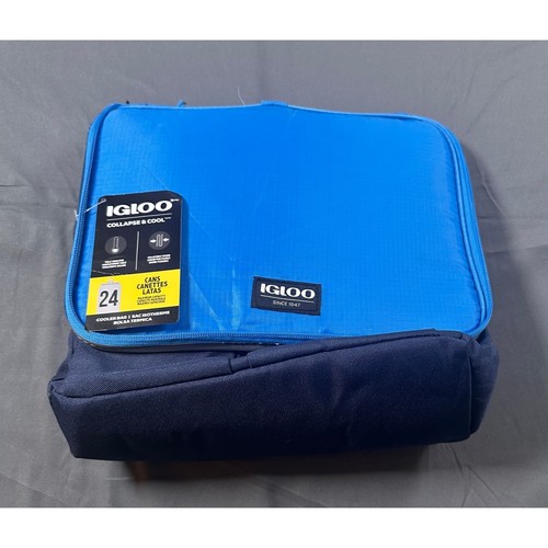 Igloo Collapse & Cool 24 Can Soft Sided Cooler Bag Blue 4903415 New | eBay