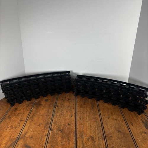 Lot of Lionel G Scale Black Model Train Track 11 Curve 2 Straight Piece Bundle