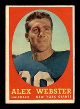 1958 Topps #30 Alex Webster   VGEX X3654602