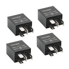 4 Pin 12V 30A Multi-Purpose Automotive Relay - Heavy Duty Standard 4 Pin/ 4PCS
