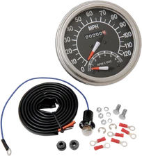 DRAG SPECIALTIES 5" MPH FL-Style 2:1 Speedometer with Tach - '68-'84 Black Face