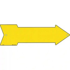 Yellow Metal Arrow Sign - 5" x 17"