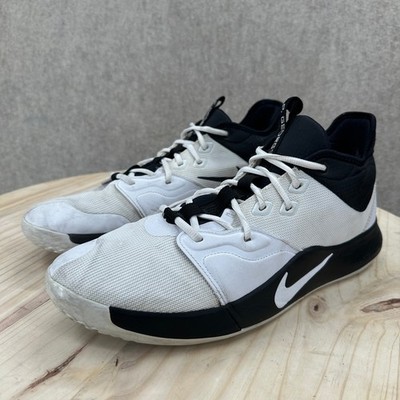 Nike PG 3 White Black Paul George Basketball Shoes CN9513-109 Mens 14