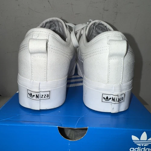 Women's Adidas Nizza Platform Shoes 'White' - Size 8, FV5322 - Picture 4 of 5