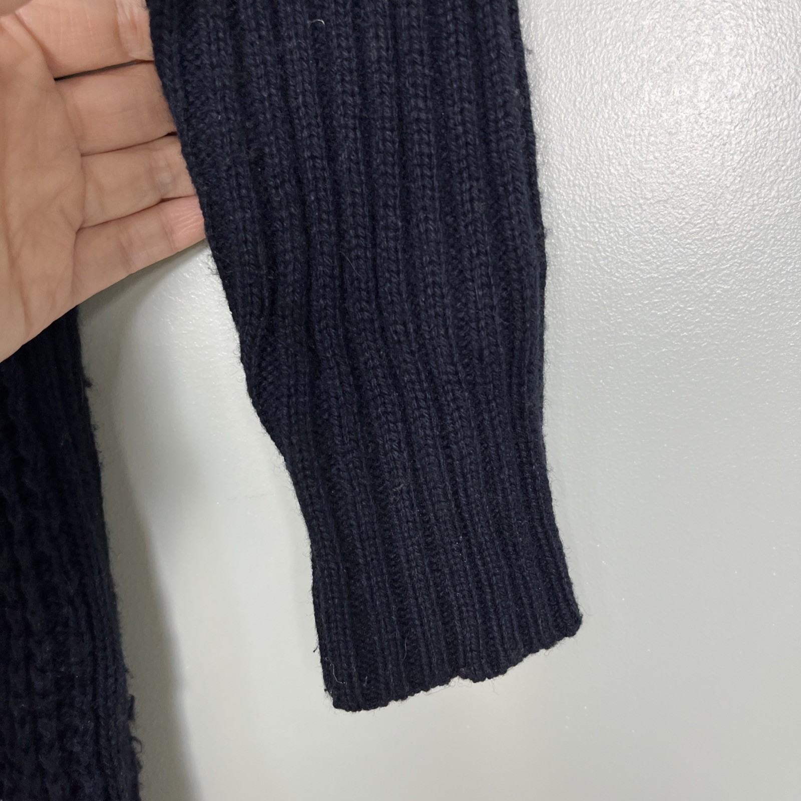 Uniqlo Women's Sz XS Long Sleeve Knit Pullover Turtleneck Sweater Dress Black thumbnail 7