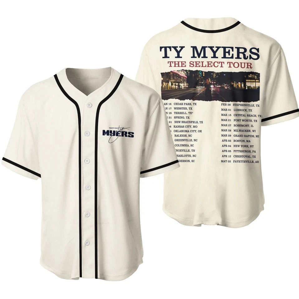 Ty Myers 2025 Select Tour Short Sleeve Baseball Jersey