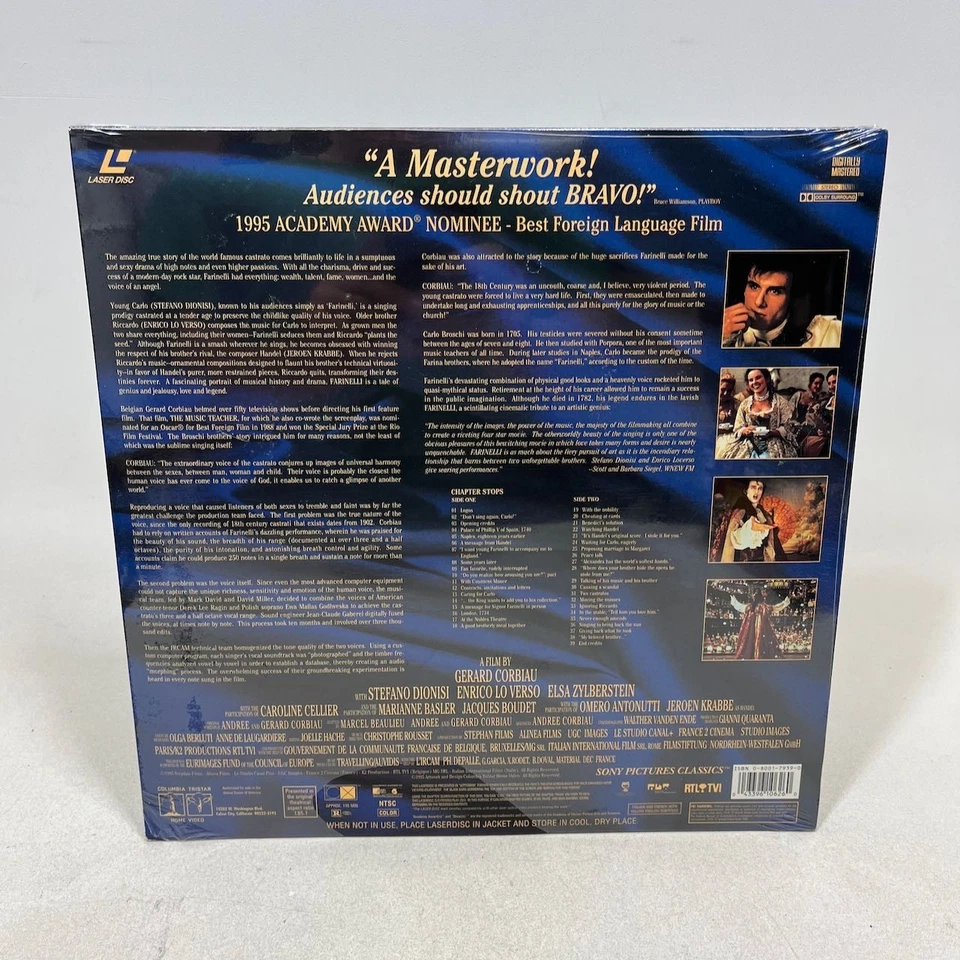 Farinelli (1994 Stefano Dionisi, Enrico Lo Verso, Elsa Zylberstein) [Laserdisc] - Image 2 of 4