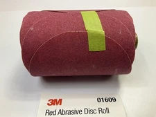 3M 01609 5", P100 100 Grit Red Abrasive Sanding Discs, Roll Of 100 Discs