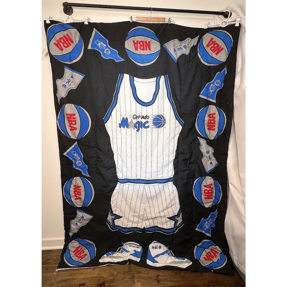 Orlando Magic Vintage Basketball Blue Black NBA Classic Comforter Twin Size - Image 2 of 4