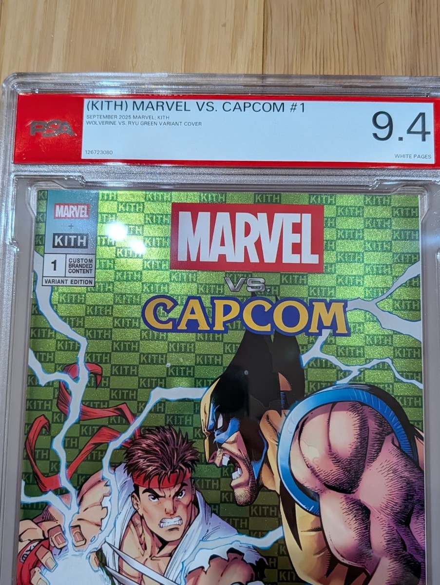 Kith Marvel vs Capcom Green Foil Comic Graded PSA 9.4 Rare Ryu vs