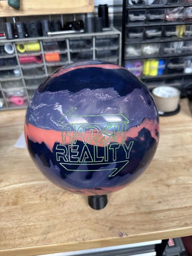 *USED - Bowling Ball -15lb 900 Global "HARSH REALITY SOLID" PLUGGED / RESURFACED