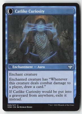 MTG - Mischievous Catgeist // Catlike Curiosity #69 - Regular - VOW Innistrad: C