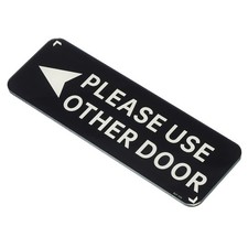 Please Use Other Door Left Arrow Sign, Acrylic 9"x3" Car Sticker Door