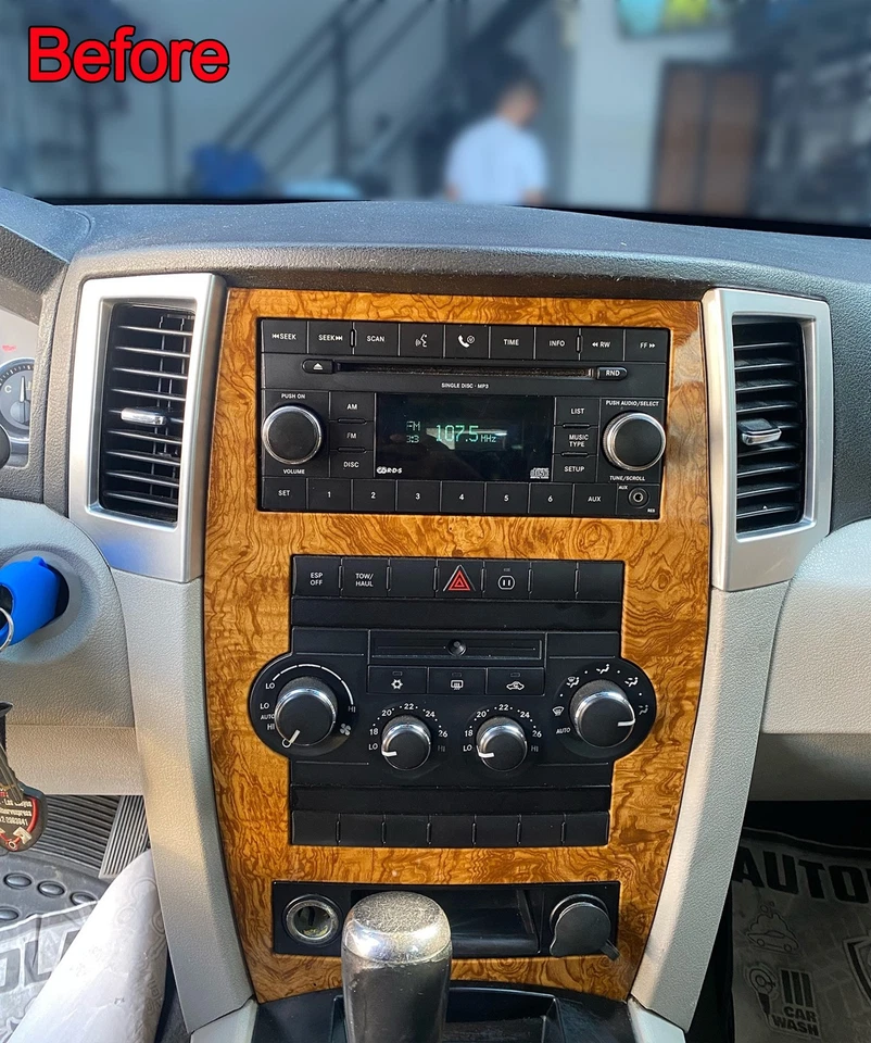 Radio estéreo para automóvil Jeep Grand Cherokee 2008-2010 Android 13 Carplay navegación GPS Foto 4 de 4