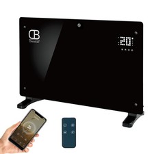 Electric Glass Panel Heater WIFI Glas Radiator + Timer, Wall Mounted / Portable