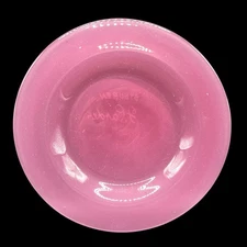 Steuben Rosaline Glass Recessed Plate 8.5" Carder Era c.1910 Autographed READ