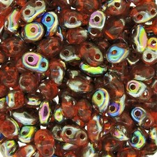 MiniDuo Beads Two Hole Seed Beads 4mm x 2mm Hyacincth Vitrail 8GM Tube