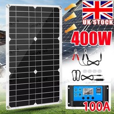 400W Solar Panel Kit Battery Charger, 100A Controller For Car Van Caravan Boat