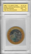 1986 7-11 SLURPEE COINS BURKE, FISHER & McDOWELL EASTERN REGION  ASD 10 GEM MINT