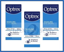 Image of 3x Optrex Dazzling Eye Drops for Dull Eyes - Sparkles Brightens & Revives - 10ml