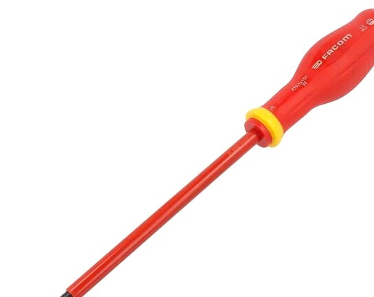 Screwdriver: Insulated; Slot; 6.5X1.2Mm; Blade Le - FACOM-AT6.5X150VE | EU Stock-image