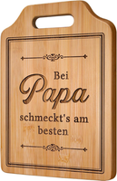 Papa Geschenk Geburtstag - Graviertes Bambus Schneidebrett, Geschenke FüR Papa,