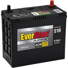 EverStart Platinum BOXED AGM Battery, Group Size 51R 12 Volt, 435 CCA