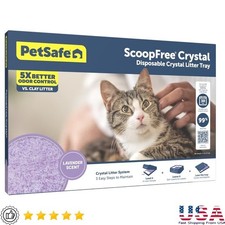 Crystal Cat Litter Tray Lavender Scent Leak Proof Low Tracking Easy Cleanup New