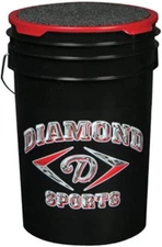 Diamond Empty Ball Bucket with Padded Lid