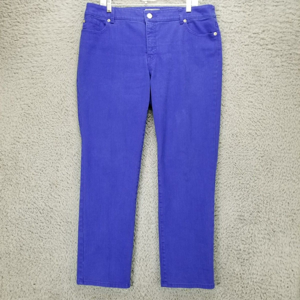 Chicos Jeans Womens 14 Petite So Slimming Blue Stretch Mid Rise Shaping