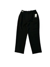 Geoffrey Beene Sport Black Classic Trousers Pleated NWT Women's Size 10P