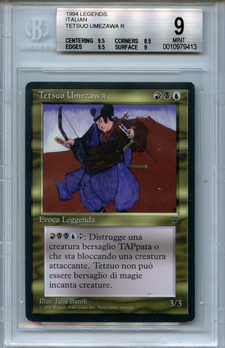 MTG ITALIAN Legends Tetsuo Umezawa BGS 9.0 (9) Mint Magic
