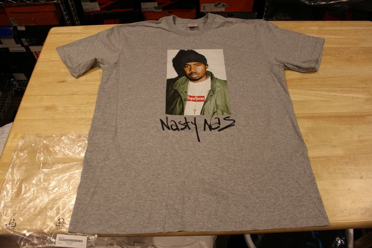 新品 17 supreme NAS TEE M  heather grey