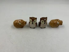 Cracker Barrel Ceramic 2in Buffalo & 2in Owl Salt & Pepper AA01B53035