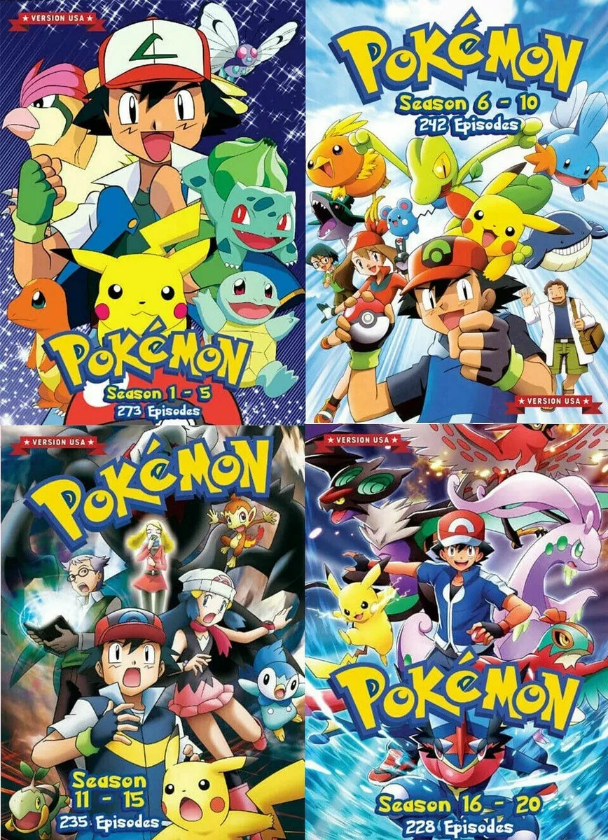 POKEMON SERIES (Season 1 - 20) DVD All Region USA English Version