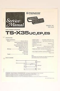 Pioneer TS-X35 Car Stereo Speaker Original Service Manual ... pioneer car stereo wiring diagram 