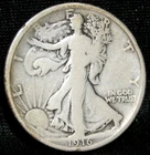 1916 WALKING LIBERTY HALF WITH VG+ DETAILS