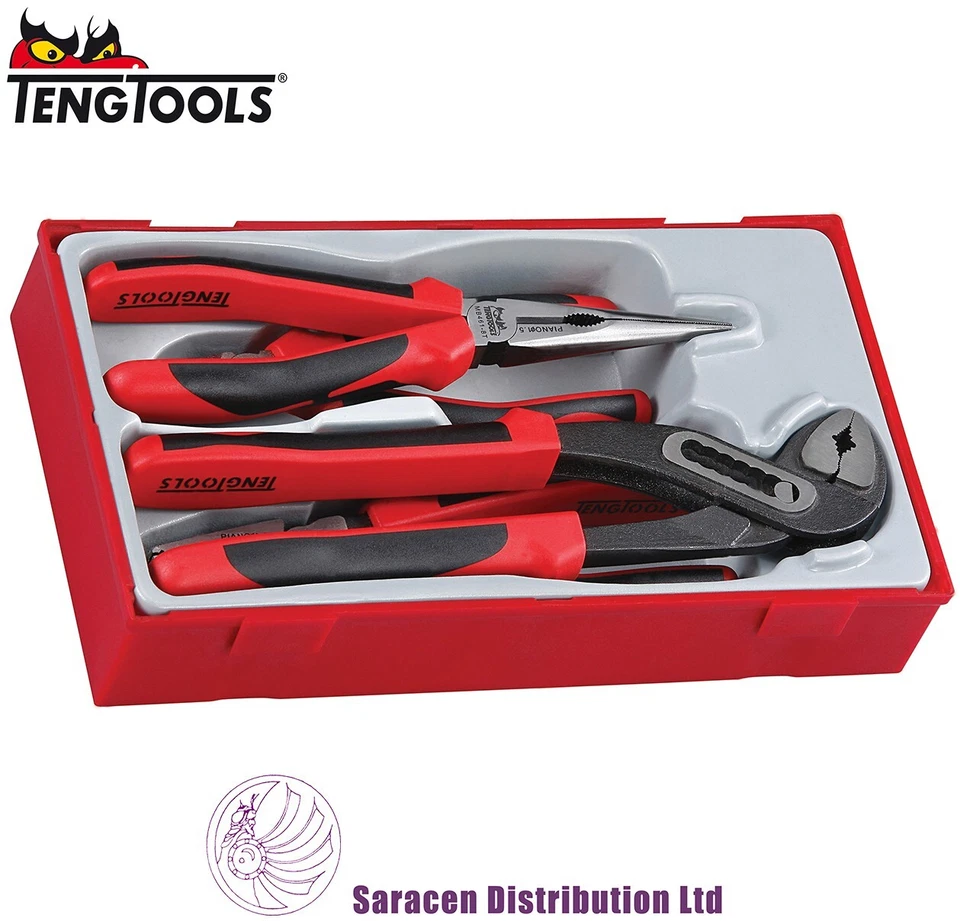TENG TOOLS TENG 4 PIECE MEGA BITE PLIERS SET TPR GRIP - TT440-T