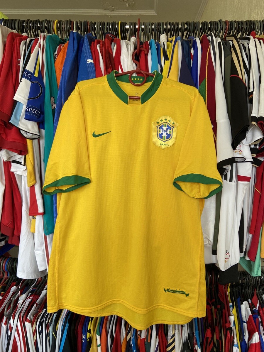 BRAZIL 2006 2008 HOME FOOTBAL SHIRT SOCCER JERSEY NIKE sz XL MEN