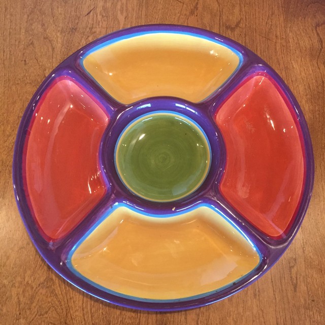 Dansk Coba Mayan Purple Chip 'n Dip Plate Platter D 15" eBay