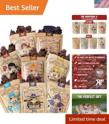 Beef Jerky Variety Pack, High Protein, Keto, Low Sugar, Gluten Free Snacks fo...