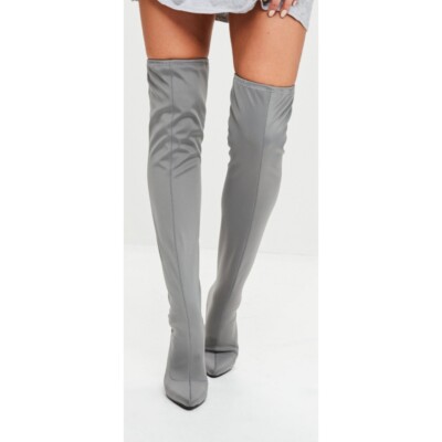 Missguided Knee High Boots, Size UK