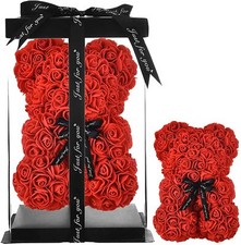 TEDDY BEAR ROSE ORSACCHIOTTO DI ROSE DI SPUGNA 25 CM