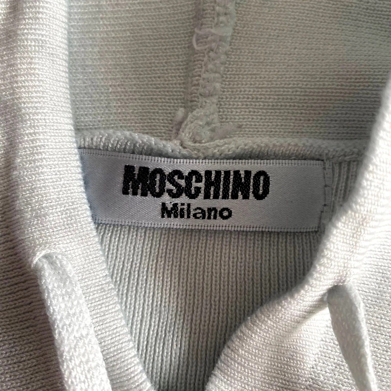 Felpa con cappuccio Moschino Milano taglia M L strass casual designer tempo libero