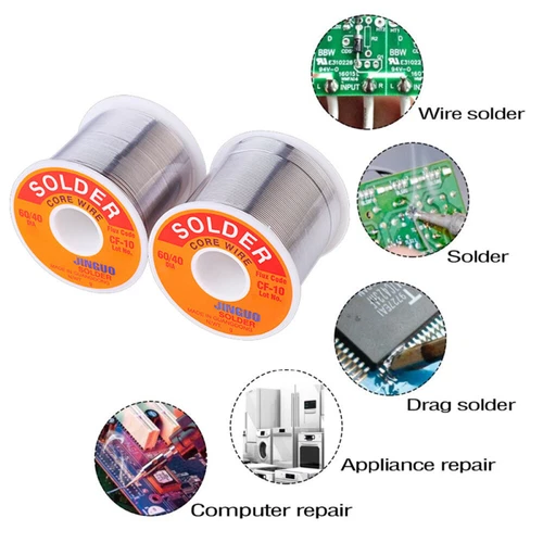 60/40 Tin lead Solder Wire Rosin Core Soldering Kit Tool 2% Flux Reel 0.5mm-2mm - Picture 2 of 14
