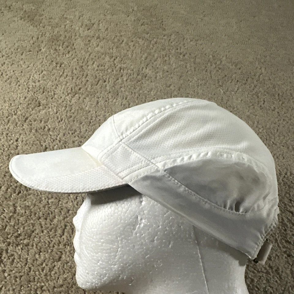 NIKE Hat Cap Adult White Strapback Tailwind 7 Panel Reflective Featherlight - Image 2 of 4